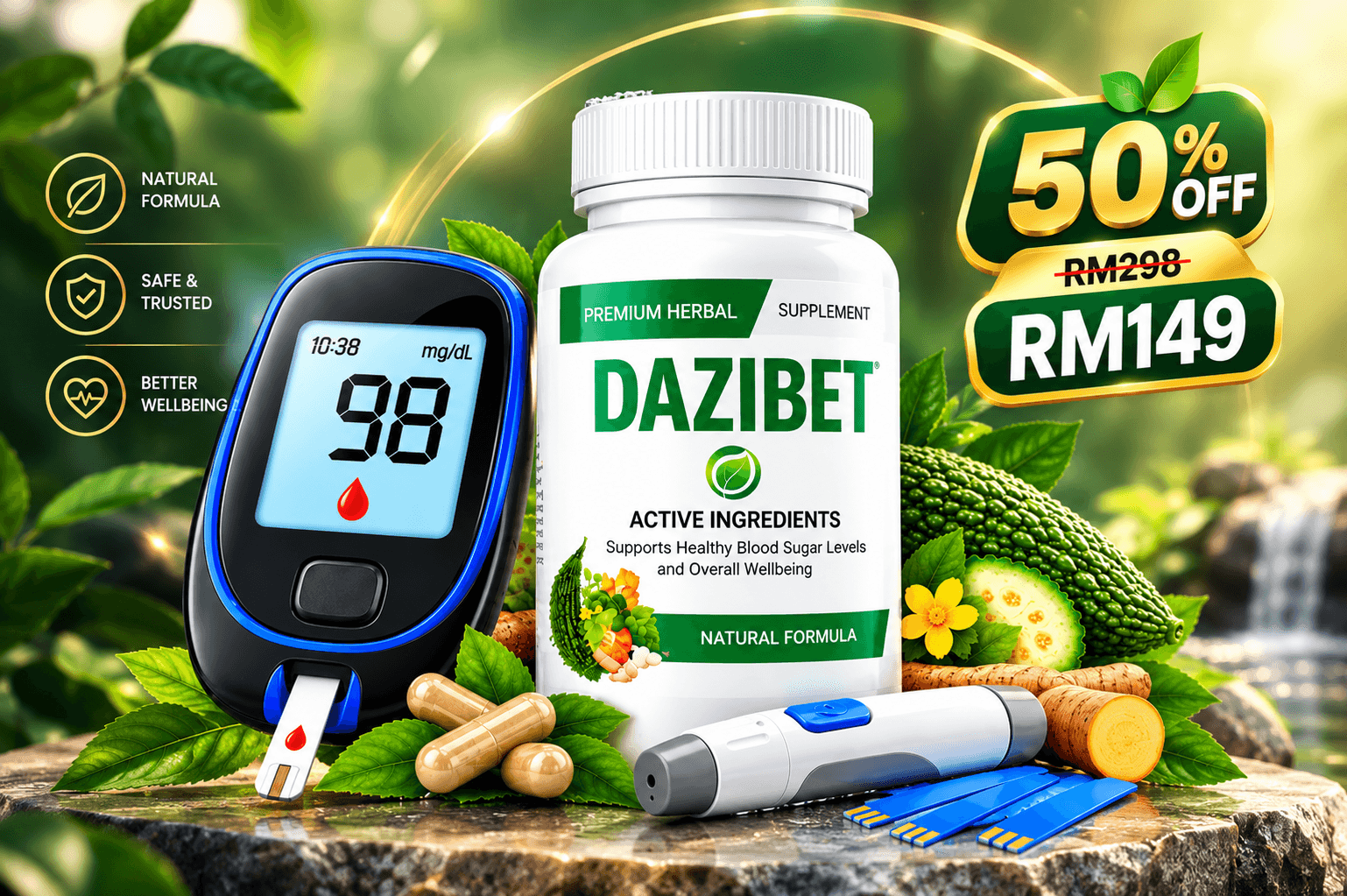 Dazibet Original ubat kencing manis