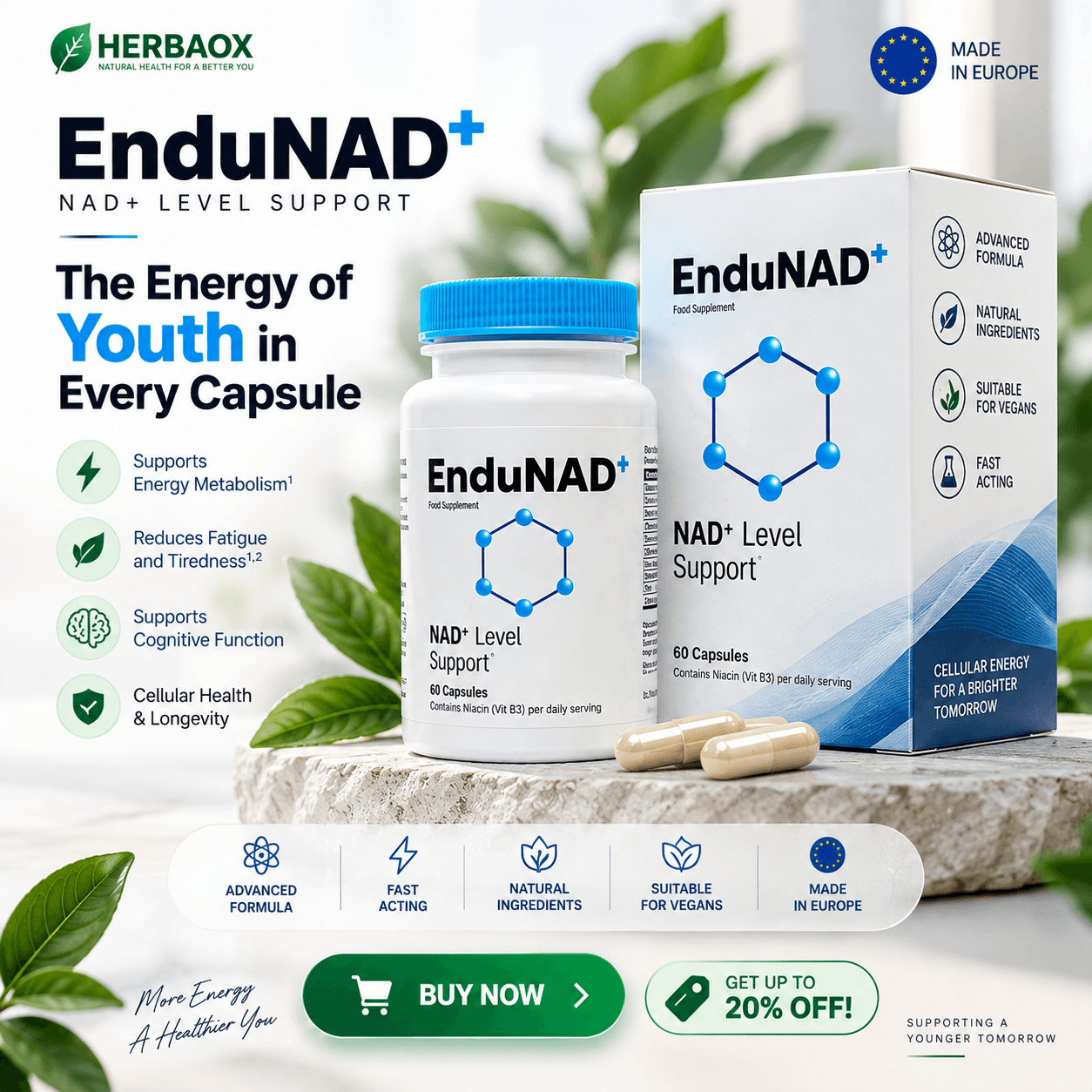 EnduNAD+ Ingredients and Formula