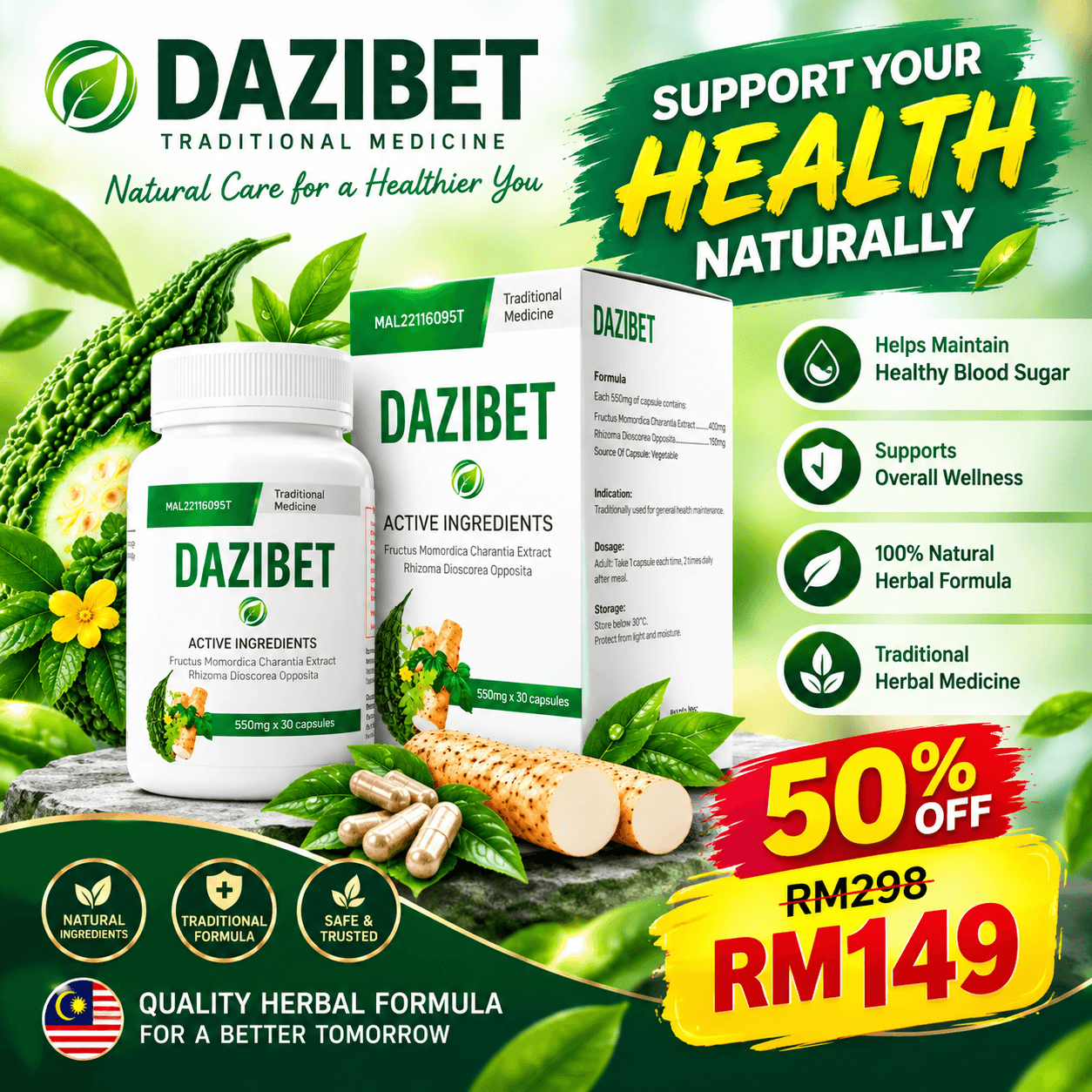 Dazibet Original Ubat HQ KKM Malaysia